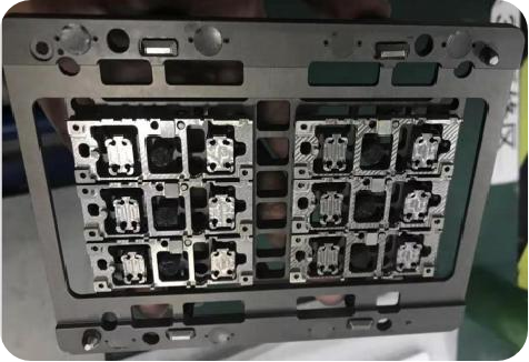 Schematic diagram of the overall bottom plate of the 5G mobile phone related jig carrier